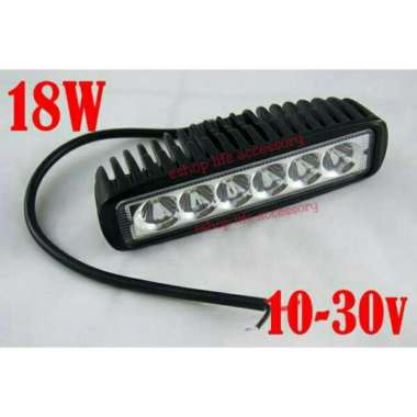 harga LED BAR LAMPU SOROT TEMBAK OFFROAD DRL WORK LIGHT LED MOBIL MOTOR 18W Blibli.com