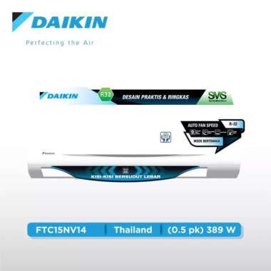 DAIKIN AC Super Mini Split [1/2 PK] STC15NV - FTC15NV14 &amp; RC15NV14 [INDOOR &amp; OUTDOOR UNIT ONLY] - Thailand