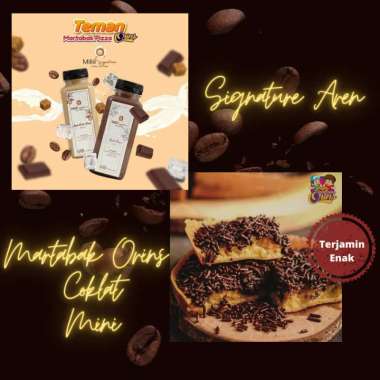 Martabak Pizza Orins Manis Topping COKLAT & Signature Aren Latte 250ml Besar