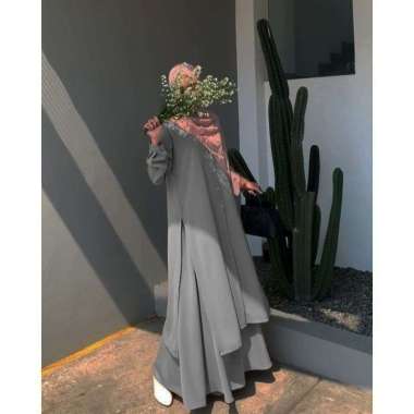 Annaya set rok + tunik ( S M L XL XXL ) bahan torryburch busui friendly busana muslim jumbo original