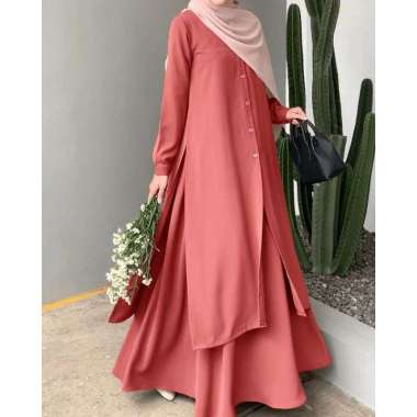 Annaya set rok + tunik ( S M L XL XXL ) bahan torryburch busui friendly busana muslim jumbo original