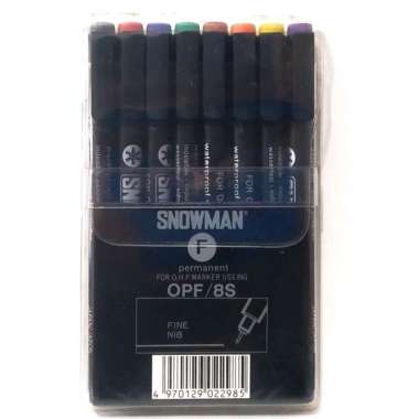 SET 8 PEN WARNA SPIDOL SNOWMAN OHP PERMANENT OPM