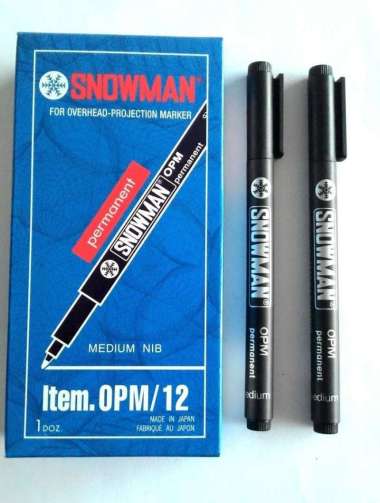 Snowman Spidol OHP OPM Biru