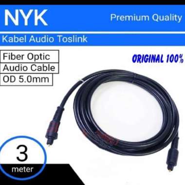 Kabel Fiber Optic Audio Cable Optical Optic NYK 3 Meter