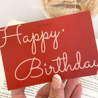 SECONDATE Greeting Card HAPPY BIRTHDAY RED