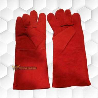 PROMO Sarung Tangan Las 16 Inch Tebal Pelindung Sapu Tangan Tukang Las Welding Golves Safety Panjang