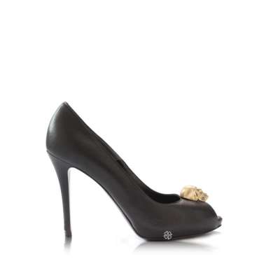 Alexander Mcqueen Sandal Pelle S.Cuoio City In Black