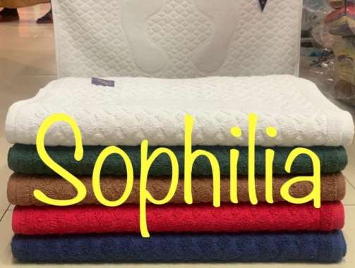 keset kaki handuk hotel embosse telapak kaki 45x70 serap Coklat