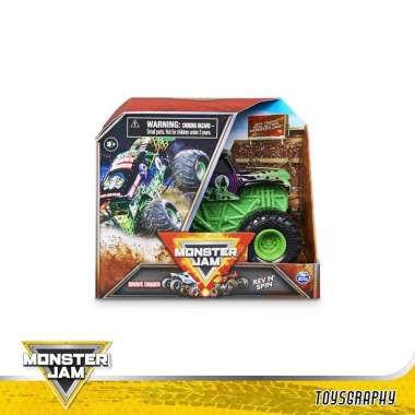 Monster Jam Rev n Spin GRAVE DIGGER Trucks Hot Wheels Rev Tredz Truck