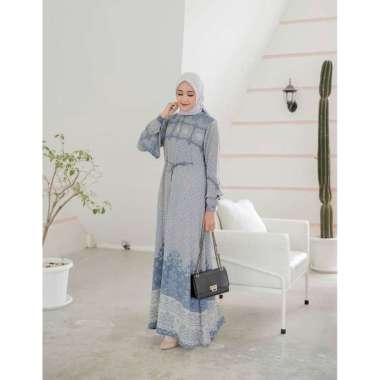 Maxmara Dress - Gamis Terbaru Maxmara Lux  Premium Dress Wanita Lengan Panjang Maxi Dress Kekinian L