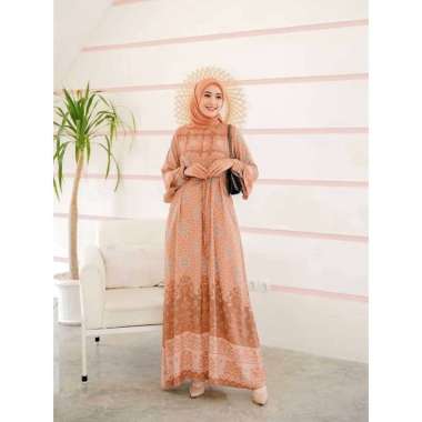 Maxmara Dress - Gamis Terbaru Maxmara Lux  Premium Dress Wanita Lengan Panjang Maxi Dress Kekinian L