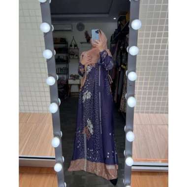Maxmara Dress - Gamis Terbaru Maxmara Lux Premium Dress Wanita Lengan Panjang Maxi Dress Kekinian L