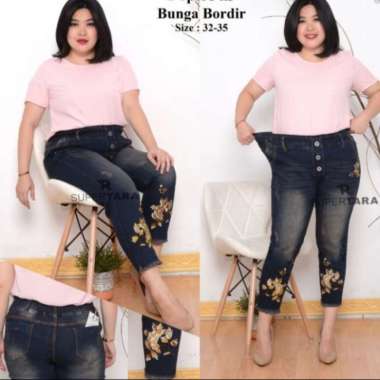Harga 7 9 Jeans Bunga Bordir Terbaru 