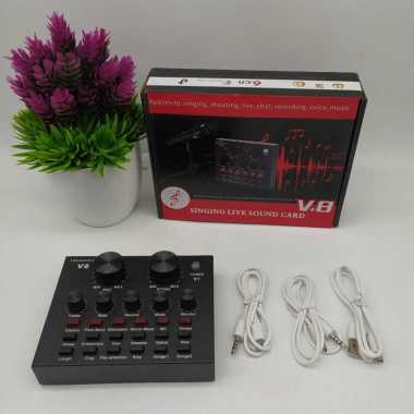 SOUND CARD V8 MIXER AUDIO USB EXTERNAL SOUND CARD