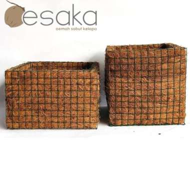pot kotak sabut kelapa ramah lingkungan by oesaka