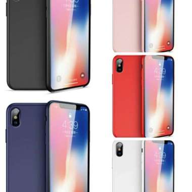 CAFELE ORIGINAL LIQUID SILLICONE CASE FOR IPHONE X Merah Muda