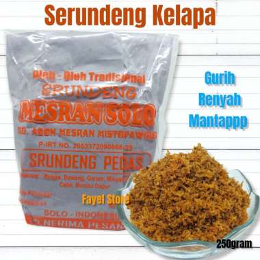 Serundeng Kelapa Pedas Srundeng Kelapa Solo Mesran Makanan Instan