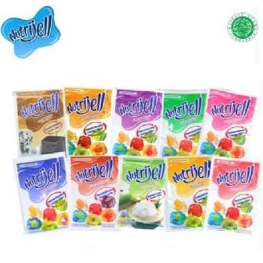 NUTRIJELL Jelly Agar Ager Kenyal Lembut Nutrijel Banyak Rasa Flavour PLAIN ORIGINAL