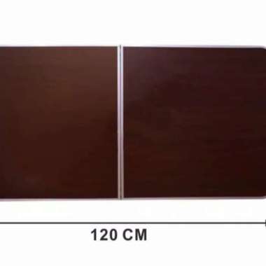 Meja Lipat Koper Kaki Kotak + 4 Kursi Maroon