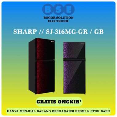 Kulkas Sharp 256Liter SJ316MG Sharp SJ-316MG-GB/GR Sharp Kulkas 256 L
