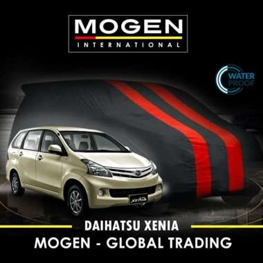 Cover Mobil / Penutup Mobil DAIHATSU XENIA Waterproof / Sarung Mobil hitam list merah