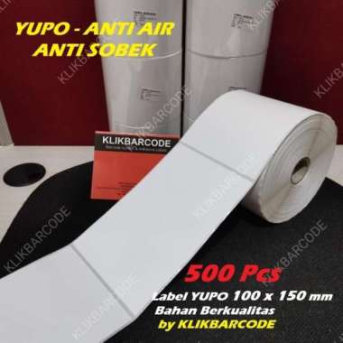Sticker Barcode Yupo / Vinyl 100X150Mm - 4 X 6 Inch - Isi 500 -A6