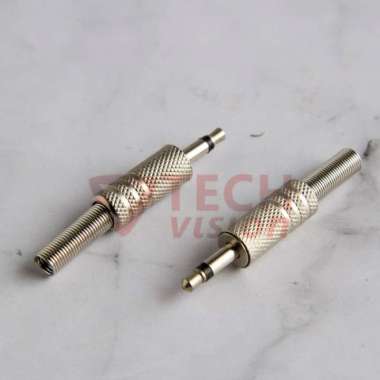 Jack Mini Mono Silver (Mono Plug 3.5mm) Besi 3,5mm