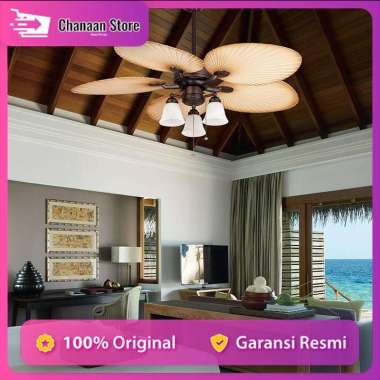Kipas Angin Hias Plafon Lampu Gantung Mt Edma 52inch Mediterania
