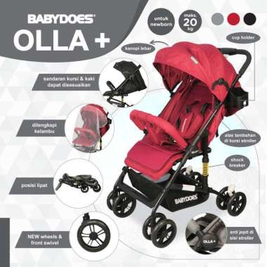 Babydoes Kereta Dorong Bayi 3120 Olla + Merah