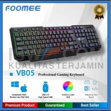 Keyboard Gaming Led Rgb Backlight Foomee Vb05