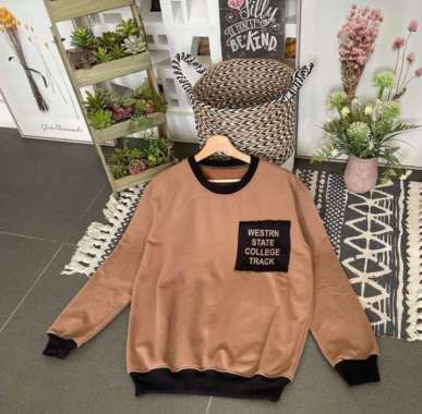 Sweater Wanita Termurah Berkualitas - Western Stage College L Mocha