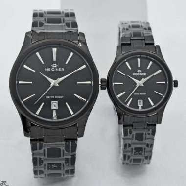 HEGNER 1630MB/LB - Jam Tangan Couple Original - Black