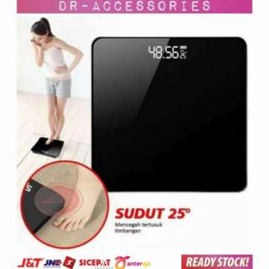 Timbangan Badan Digital 180KG Taffware Black Pink Digital Scale Beban