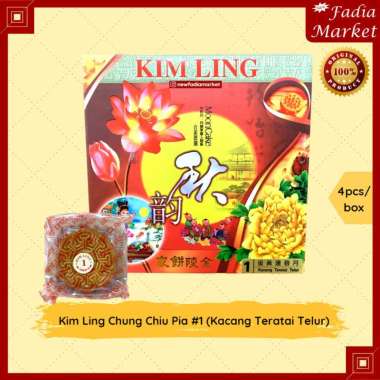 Kim Ling MoonCake/Moon Cake (Chung Chiu Pia/Kue Bulan) [4pcs] #1 - Kacang Teratai Telur