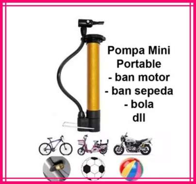 Pompa Ban Sepedah Balon Kasur Bantal Renang Mini Portable