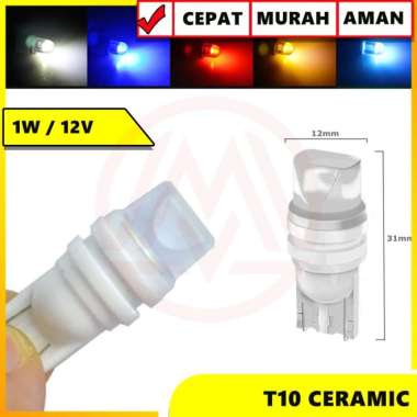 LAMPU LED T10 CERAMIC T10 KERAMIK PLASMA SEIN SIGN LED T10 KERAMIK Merah warna