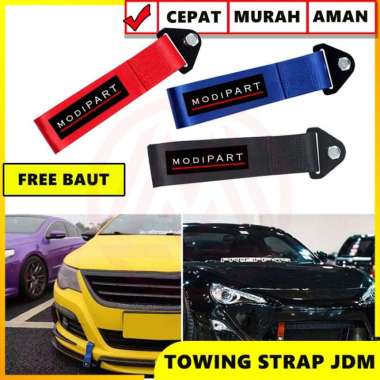 TOWING STRAP UNIVERSAL / TOWING DEREK KAIN / TOWING DEPAN MOBIL Merah warna