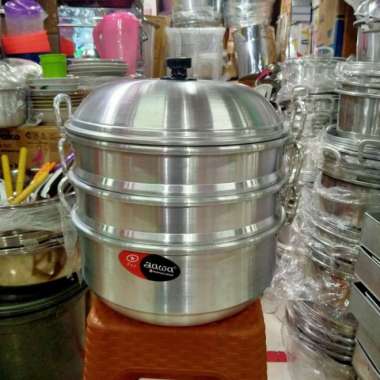 Panci Dandang Kukus Langseng Susun 3 Dimsum 40 Cm Gojek/Grab / Siomay Jawa Maspion