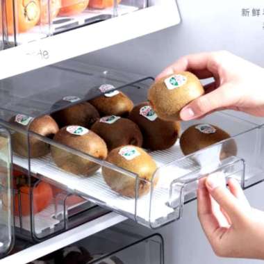 REJECT Rak Organizer Kulkas Multifungsi Storage Sayur Box 2 Tingkat - SAYUR BEST SELLER Multicolor