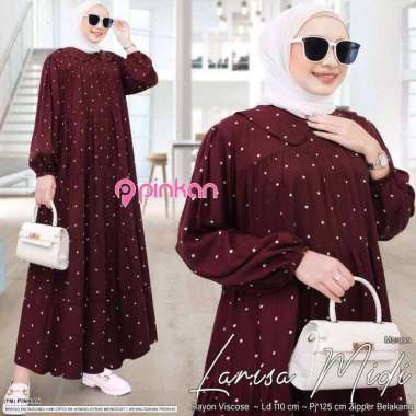 Gamis Terbaru Deera Susun Rempel Rayon Premium Dress Wanita Lengan Panjang Baju Wanita Busui LD 110 