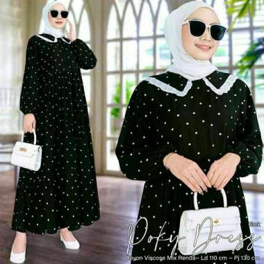 Gamis Terbaru Deera Susun Rempel Rayon Premium Dress Wanita Lengan Panjang Baju Wanita Busui LD 110 