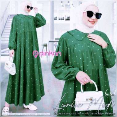 Gamis Terbaru Deera Susun Rempel Rayon Premium Dress Wanita Lengan Panjang Baju Wanita Busui LD 110 