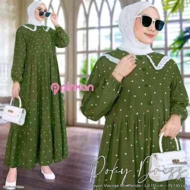 Gamis Terbaru Deera Susun Rempel Rayon Premium Dress Wanita Lengan Panjang Baju Wanita Busui LD 110 