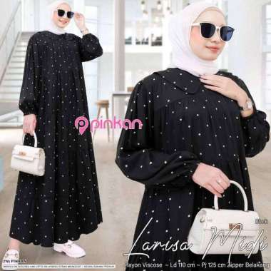 Gamis Terbaru Deera Susun Rempel Rayon Premium Dress Wanita Lengan Panjang Baju Wanita Busui LD 110 