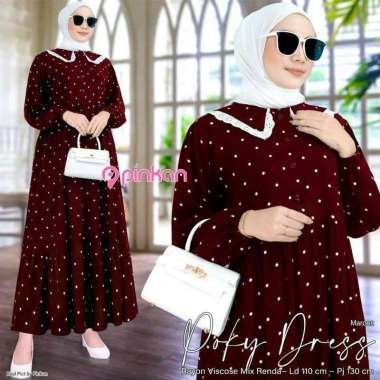 Gamis Terbaru Deera Susun Rempel Rayon Premium Dress Wanita Lengan Panjang Baju Wanita Busui LD 110 