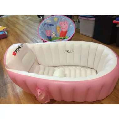 (Free Pompa) Intime Bath Tub Bayi/Baby Bath Tub Intime/Bak Mandi Baby Merah Muda
