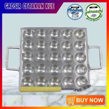ISI 25 LUBANG CETAKAN KUE TAKOYAKI / TELUR PUYUH / CUBIT BAHAN COR ALUMUNIUM TEBAL