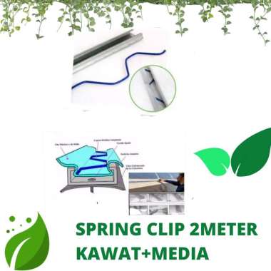 SPRING CLIP 2 METER + MEDIA ALAT PASANG PLASTIK UV GREENHOUSE KLIP