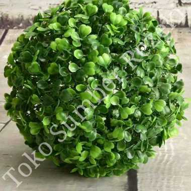 Daun Tanaman Bola Plastik Bonsai Bulat Hijau Rumput Hias 15 CM Grass