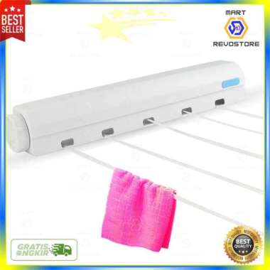 Jemuran Baju Portable Indoor Outdoor Praktis Retractable 5 Tali